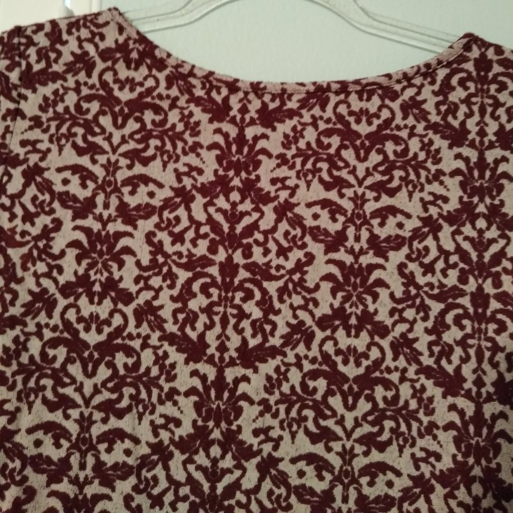 Red filigree dress